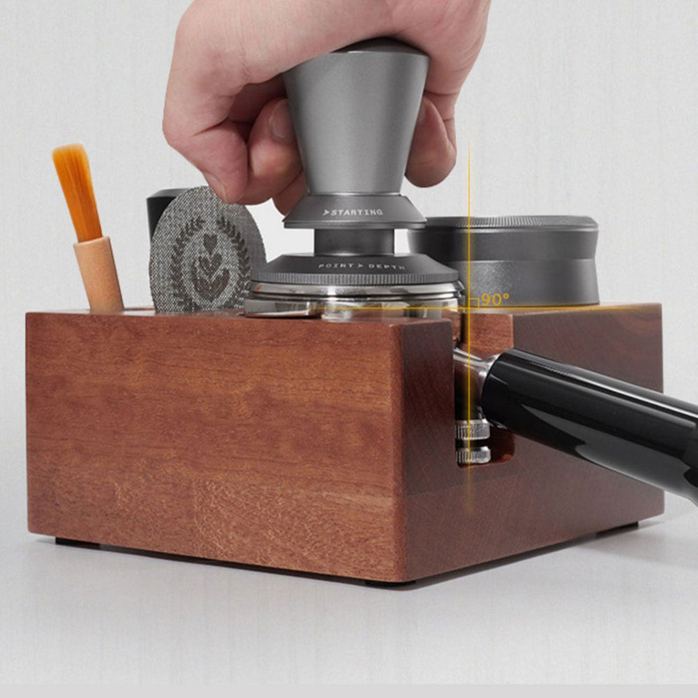 Minimalist Espresso Tamping & Portafilter Station