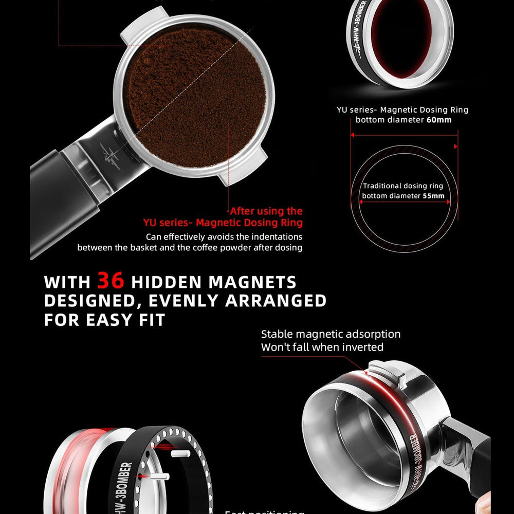 
                      
                        Coffee Magnetic Dosing Ring - 58mm
                      
                    