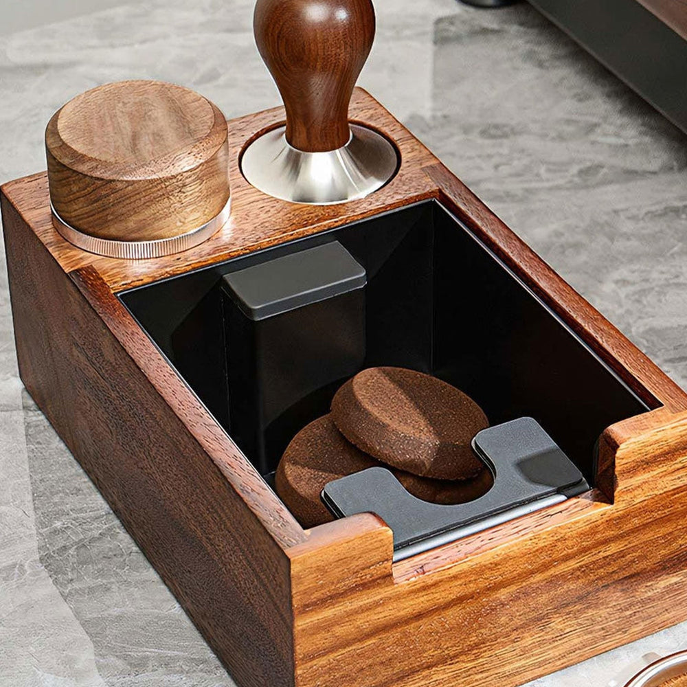 
                      
                        Natural Walnut Knock Box & Tamping Station
                      
                    