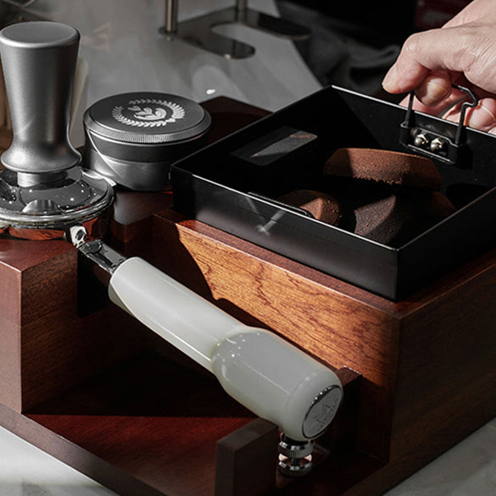 
                      
                        Natural Walnut Coffee Tamping & Portafilter Holder Station
                      
                    