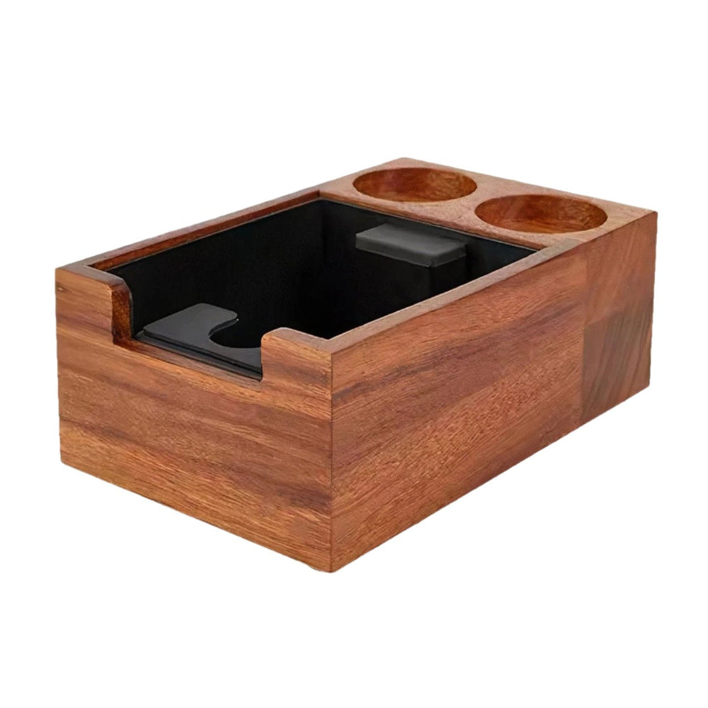 Natural Walnut Knock Box & Tamping Station